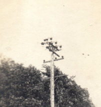 Early Power Pole Insulators Electricity Antique Photograph Found Photo Vintage - £9.62 GBP