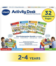 VTech Activity Desk Pre-K 2-4 yrs Expansion Pack Bundle 32 Pages w/ 4 Ca... - $67.99