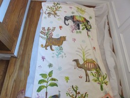 John Robshaw Camel Elephant Tiger RAMAN IVORY Oversized Cotton Beach Tow... - $56.59