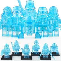 6Pcs Transparent Darth Revan Vader R2-D2 Stormtrooper Star Wars Minifigure - £12.86 GBP