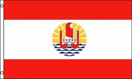 Flag of French Polynesia 3x5ft National Banner Pacific Island Tahiti Fra... - £12.99 GBP