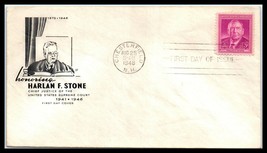 1948 US FDC Cover - Chief Justice Harlan Stone, Chesterfield, New Hampsh... - $2.96