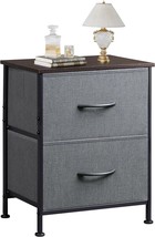 Wlive Nightstand, 2 Drawer Dresser For Bedroom, Small Dresser With 2, Da... - $29.99