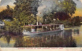 Steamer Pastime Park Landing Findlay Ohio 1911 postcard - $6.93