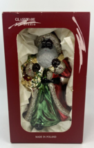 Glassware Art Studio Polish Blown Glass Ornament Christmas Africa Brown ... - $64.95