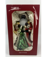 Glassware Art Studio Polish Blown Glass Ornament Christmas Africa Brown ... - $64.95