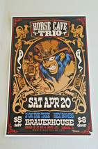 HORSE CAVE TRIO POSTER 17&quot; x 11&quot; RARE Gig Dean Tomasek Art HEX BOMBS Punk - $27.71