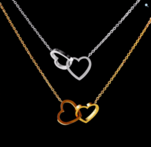 Stainless Steel Double Heart Set - Fast Shipping!!! - £5.52 GBP+