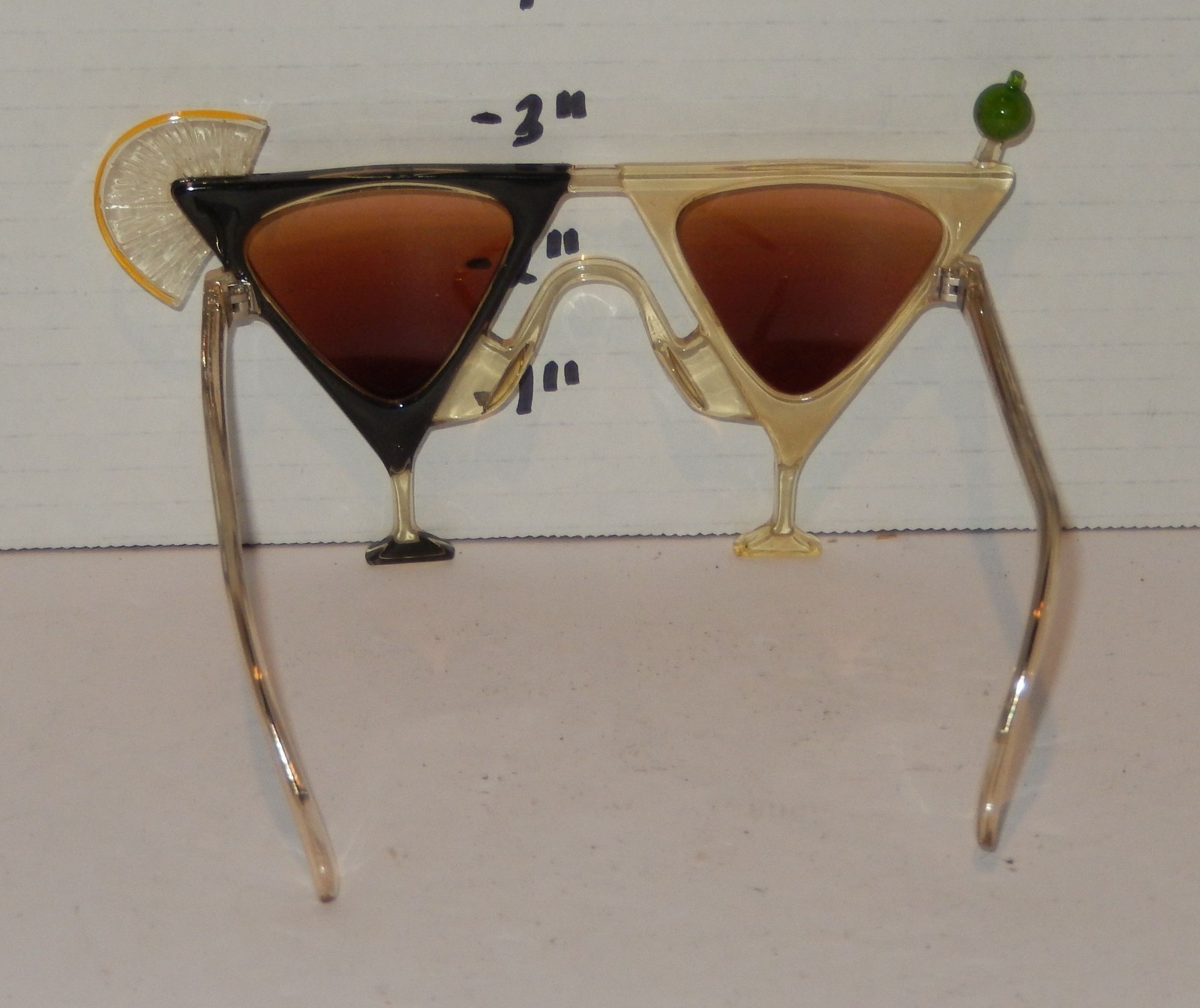 Dr. Peepers Martini Cocktail Sunglasses S62802 Retro Party Bar Costume Glasses Item image 4