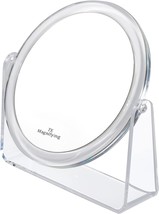 Portable Table Acrylic Small Standing Mirror For Cosmetic, Double Sided - £23.55 GBP