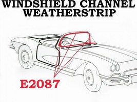 1956-1962 Corvette Weatherstrip Windshield Channel USA - £62.28 GBP
