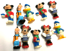 Disney Mickey Donald Goofy Minnie Set of 10 Vintage Light Cover Figures - £15.57 GBP