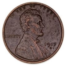 1917-D 1C Lincoln Cent in XF Extra Fine Condition, Brown Color, Strong D... - $68.19