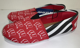 Wisconsin Badgers Womens Slip On Canvas Shoes Size Small 5-6 - $6.88