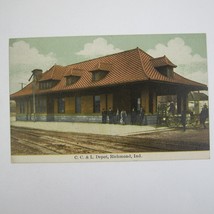 Antique Richmond Indiana Postcard C.C. &amp; L. Train Depot UNPOSTED - £7.50 GBP