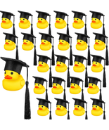 Graduation Rubber Ducks 24 Pcs with Black Graduation Cap Mini Rubber Duc... - £36.61 GBP