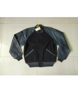 Double RL indigo leather-sleeve felt jacket $1600 FREE WORLDWIDE SHIPPING - £707.43 GBP