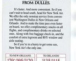 New York Air Special Schedule &amp; Fares Boston LaGuardia Orlando New Orlea... - £9.32 GBP