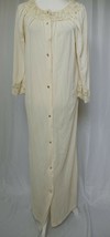 Gilead Vintage Womens Button Up Nightgown Size Small Cream F9 - £15.56 GBP