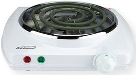 Brentwood TS-322 1000W Single Electric Burner, White, Even Heat Distribution - £16.83 GBP