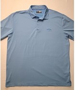 Callaway Golf Polo Shirt Mens Size XL Blue Striped Opti Dri Embroidered ... - £11.58 GBP