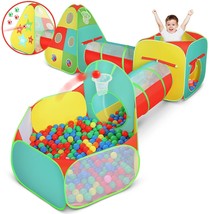 5Pc Play Tunnel Ball Pit Play Tent  Toddler Jungle Gym Play Crawl Tunnel... - £85.45 GBP