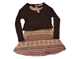 JUNIORs WALLFLOWER PEACEFUL PAIR CHARCOAL HEATHER GREY SWEATER &amp; DRESS 2... - $15.62