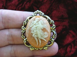 CM1-12) Cupid Psyche Angel CAMEO jewelry Pin Pendant Greek myth man woman angels - £26.14 GBP
