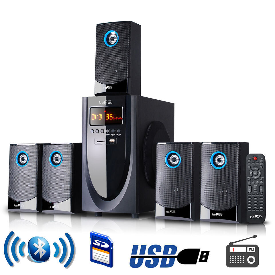 beFree Sound 5.1 Channel Surround Sound Bluetooth Speaker System - $132.24