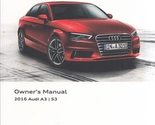 2016 Audi A3 and S3 Owner&#39;s Manual Original [Paperback] Audi - $27.36