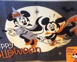 Disney Mickey &amp; Minnie Mouse Witches Halloween Accent Rug Mat 20&quot;x32&quot; - £15.00 GBP