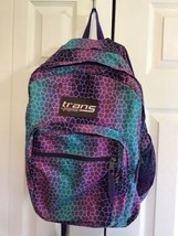 Trans Jansport Purple Teal Travel School Backpack Books Bookbag Large Capacity - £12.71 GBP