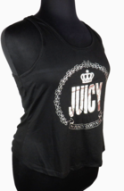 Juicy Couture Women&#39;s XL Black Silver JUICY Crown Logo Tank - $25.00
