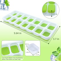 Ice Cube Tray, 4Pcs Silicone Easy-Release 14-Ice Cube Trays for Freezer with Spi - £11.04 GBP