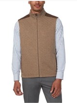Bonobos Mens Vest Brown Midtown Pockets Chin Guard Shoulder Appliqués - $42.99