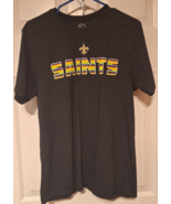 ‘47 Brand New Orleans Saints Mardi Gras Colors T-Shirt Mens Medium Black - £11.50 GBP