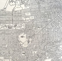 San Francisco City Map 1935 California Antique Atlas Street View 14 x 11... - £31.44 GBP