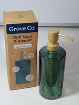 Green &amp; Gold Soap Dish/Pump Dispenser Limited Edition Sparks of Joy by Grove Co - £7.79 GBP