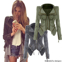 Motorcycle Biker Studded Fitted Padded Shoulder Denim Jacket RRP $80 Aus... - $59.99