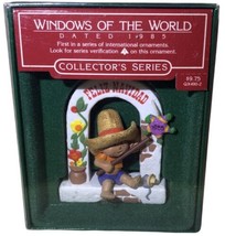 Hallmark 1985 Windows OF The World 1st Series Feliz Navidad 3”Ornament NIB - £13.84 GBP