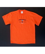 Arkansas American Resort Wear Men&#39;s T-Shirt L Large Orange - £9.70 GBP
