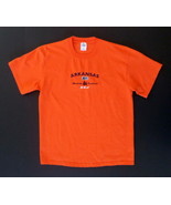 Arkansas American Resort Wear Men&#39;s T-Shirt L Large Orange - £9.70 GBP