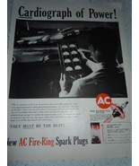 Vintage AC Fire Ring Spark Plugs Print Magazine Advertisement 1960 - $5.99