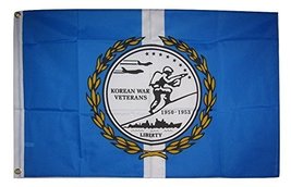 AES 2x3 Korean War Veterans Vet 1950-1953 Liberty Memorial Korea Flag 2&#39;x3&#39; Fade - £3.47 GBP