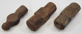 *I) Vintage Mixed Lot 3 Blacksmith Sledge Ball Peen Hammer Heads - $19.79