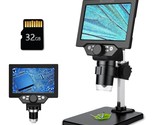 LCD Digital Microscope5.5 Inch 1080P 10 Megapixels1-1000X Magnification ... - $122.37