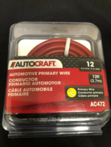 AutoCraft Automotive Primary Wire 12 Gauge, 12 Ft, Red, AC472 - $8.90