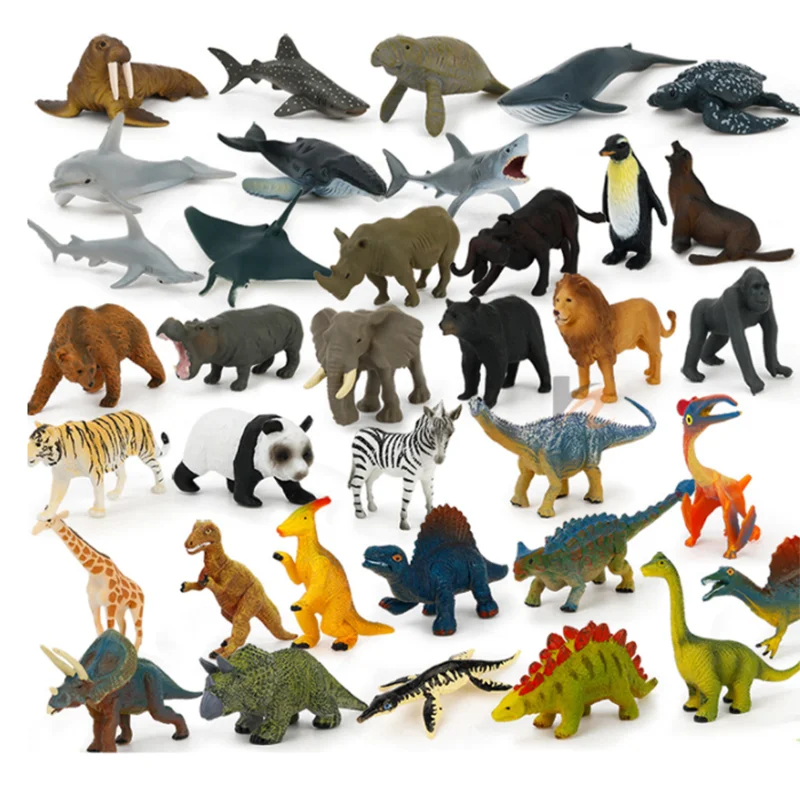 12Pcs/Pack Dinosaur Learning Toys Simulated Action Figure Mini Wild Animals - £14.36 GBP+