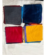 Mix Silk Velvet Fabric Scraps 5x5&quot; Charm Pack Velvet Fabric Remnant for ... - €48,04 EUR
