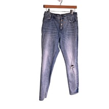 OLD NAVY ROCKSTAR SUPER SKINNY HIGH RISE Distressed Jeans Button Fly Siz... - £13.26 GBP